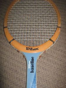 Vintage Wilson Baseline wooden racquet-classic-see pics-great shape! Free ship!