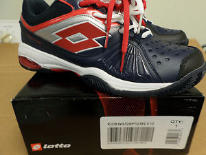 Lotto Vector Aviator Tennis Shoes-Blue Red-9.5M-NEW with box