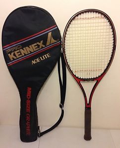VTG PRO KENNEX ACE LITE 100% GRAPHITE MID SIZE TENNIS RACQUET 4 3/8" & COVER