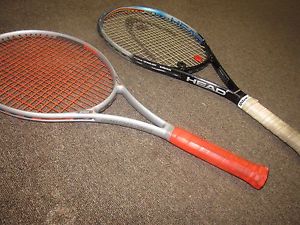 HEAD ORIGINAL BAG, 4 TENNIS RACKETS, 6 TENNIS BALLS!!!!!