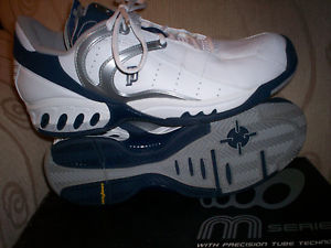 Prince Mens MC4 Tennis Shoes Size 13 NIB White/Navy 8P874-879