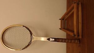 Wilson Chris Evert Wooden Tennis Racket Champion Strata Bow speed flex & holder