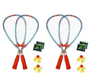 Speedminton 4 Player Fun Rackets Set Outdoor Badminton Beach And Backyard Game