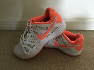 MINT!!!  NIKE COURT AIR VAPOR ADVANTAGE / White Bright Mango Atomic Pink Sz 6.5