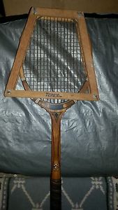 TAD Davis Wooden Tennis Racket and Tennex Brace