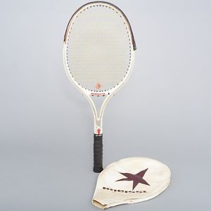Vtg KNEISSL White Star Mid Tennis Racquet Australia 4-5/8" Grip* w/ Cover