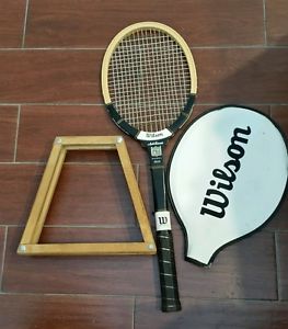 Vintage Wilson Jack Kramer pro model speed flex fibre face tennis racquet press