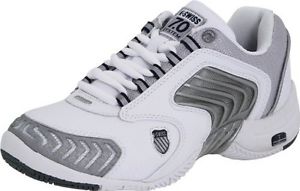 K-Swiss K-SWISS Women's Glaciator Scd Tennis Shoe,White/Platinum/Navy,5.5 M