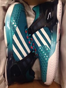New Men's Adidas Adizero Ubersonic, Green / Turquoise, US Size 10.5