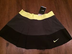 Nike Dri-Fit Tennis Skirt S Small Womens NEW With Tags NWT $55 Black Grey