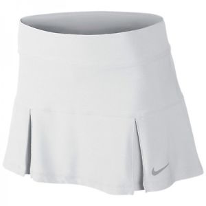 NIKE DRI-FIT  WOMEN'S WHITE FOUR PLEATED KNIT TENNIS SKIRT SZ L, #523539-100