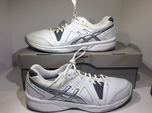 Asics Men`s Gel-Gamepoint Shoes White/ Charcoal/ Silver, Size 11.5, Z2-162
