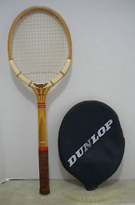 Dunlop Maxply Fort Wood Tennis Racquet 4 3/8" - VGC English Wood + Fairway Grip