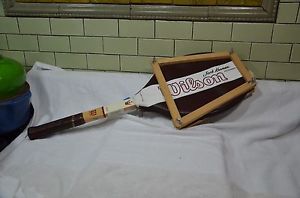 VINTAGE JACK KRAMER AUTOGRAPH WOOD TENNIS RACQUET With Cover Collectable