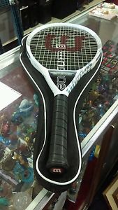 WILSON nCODE N1 OVERSIZE TENNIS RACQUET RACKET STRUNG 4-1/2" USED