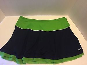 Nike Dri Fit Medium Tennis Skirt Navy Blue Green