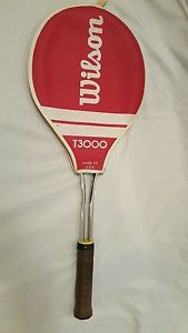 Vintage Wilson T3000 Tennis Racket 4 1/2" With Case