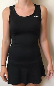 NIKE "Dri-Fit" Women's Black Tennis Dress Size Small S EUC
