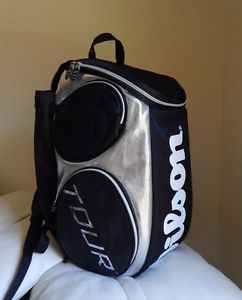NEW WITH TAGS - WILSON Tour Large Black/Silver/White Tennis Backpack Bag