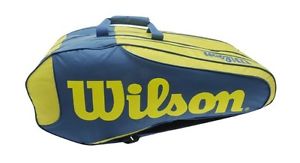 Wilson Burn Team Rush talla Bolso de tenis 12 Raqueta Amarillo Azul con etiqueta