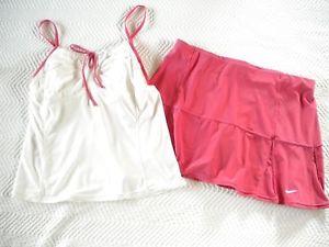 NIKE FITDRY SKORT TANK TOP SIZE LARGE TENNIS