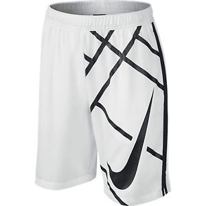 Nike Niño 8" Cancha GFX Pantalones Tenis Blanco/Negro Nuevo 642070-100
