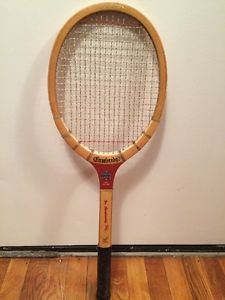 Vtg Cambridge "The Hawk" Wooden Special Frame Tennis Championship Play Racquet