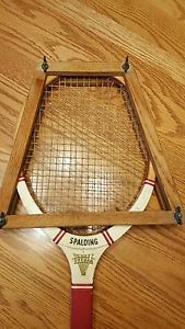 Vintage Spalding Futura Wooden tennis racquet with wooden press 27"