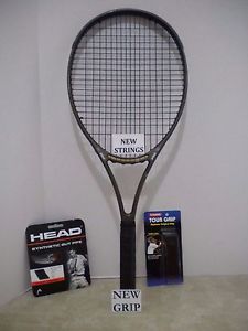 Prince CTS Synergy 26 OS Tennis Racquet Racket 4 1/2 - NEW STRINGS/GRIP