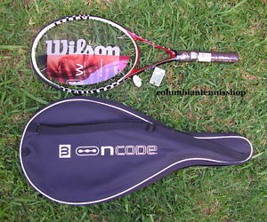 New Wilson Ncode NW 6 W6 Wild Crimson unstrung racquet (Blue Steel) grip 1/4 1/2