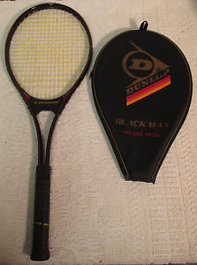 Dunlop Black Max Graphite/Glass Tennis Racket L2 L4 1/4 Med-Size
