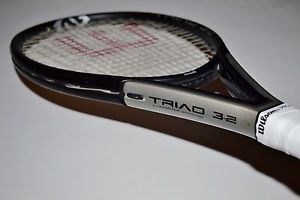 Wilson Triad 3.2 Strung Tennis Racquet 4-1/4 Grip 115-Head Oversize Free Fast