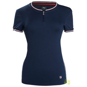 Fila Mujer Camiseta de tenis deportiva entrenamiento SOLA azul oscuro