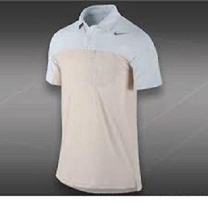 New Nike Men's Tennis Shirt, Nike Cotton Mix Polo 541238-069 Size L