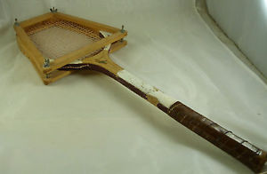 Vintage President Tennis Racket Wood Raquet Chemold Holder Cover