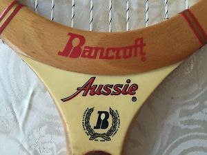 Vintage Tennis Racket Bancroft "Aussie" Wood Laminate