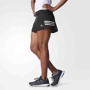 NEW ADIDAS WOMEN'S RESPONSE RUNNING TENNIS TRAINING SHORT SKIRT BLACK MEDIUM