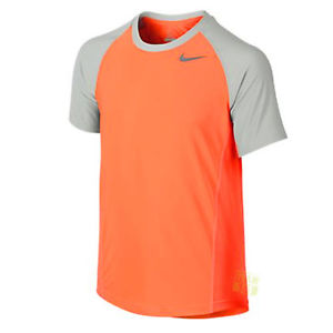 Nike Chicos Camiseta de tenis deportiva ADVANTAGE UV CREW YTH 625033-847 naranja