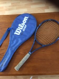 WILSON STAFF 6.5S TENNIS RACQUET 4 1/2 in GOOD SHAPE With Strapped Case