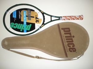 PRINCE POG ORIGINAL GRAPHITE OS 110 FOUR STRIPES TENNIS RACQUET 4 1/2 BRAND NEW
