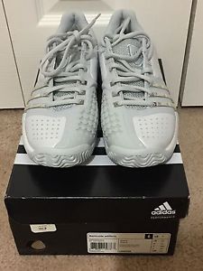 ADIDAS TENNIS SHOES SNEAKERS BARRICADE ADILIRBIA 7 WHITE SILVER GREY GRAY