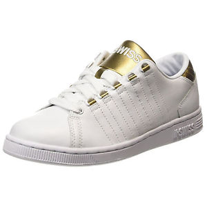 K-SWISS MUJER LOZAN III - NUEVO ZAPATILLAS MUJER TENIS CANCHA ESTILO ORO BLANCO