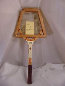 Wilson Jack Kramer Autograph Wood Tennis Racket 4 1/2 + Press Vintage