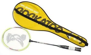 Volant Cockatoo graphite composite Max Badminton étui transport raquette jaune