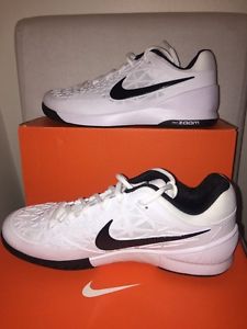 New NIKE Zoom Cage 2 White/Black-Cool Grey       Size 10 -MSRP $120.00