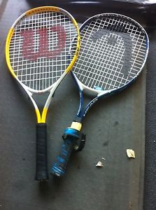 2 Tennis Racquets-  head & Wilson
