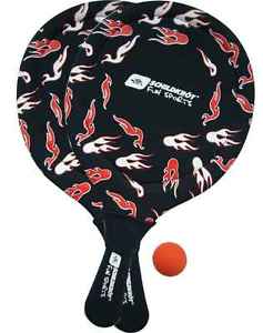 Schildkröt Fun Sports Neoprene Tennis de plage Beachball Ensemble Jeu noir rougr