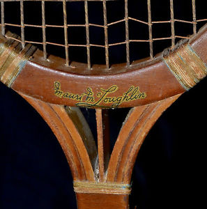 Vintage Wood 1930 Wilson Maurice McLaughlin Autograph Open Throat Tennis Racket