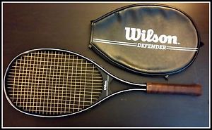 Wilson Defender Tennis Racquet LEATHER Grip Racket with Zipper CASE Free SHIP