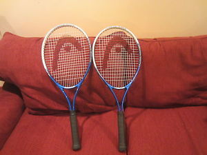 head titanium ti. conquest tennis racket set of (2)